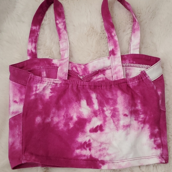 ❤ Mudd pink tye dye crop top - Picture 2 of 3